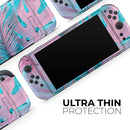 Neon Retro Paint Forest V1 // Premium Vinyl Wrap Skin Kit Compatible with the Nintendo Switch 2