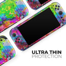 Neon Splatter Universe // Premium Vinyl Wrap Skin Kit Compatible with the Nintendo Switch 2