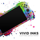 Neon Splatter Universe // Premium Vinyl Wrap Skin Kit Compatible with the Nintendo Switch 2