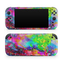 Neon Splatter Universe // Premium Vinyl Wrap Skin Kit Compatible with the Nintendo Switch 2