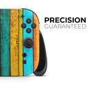 Neon Wood Planks // Premium Vinyl Wrap Skin Kit Compatible with the Nintendo Switch 2