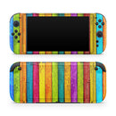 Neon Wood Planks // Premium Vinyl Wrap Skin Kit Compatible with the Nintendo Switch 2