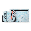 Ocean Blue Textured Marble // Premium Vinyl Wrap Skin Kit Compatible with the Nintendo Switch 2