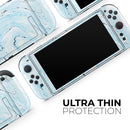 Ocean Blue Textured Marble // Premium Vinyl Wrap Skin Kit Compatible with the Nintendo Switch 2