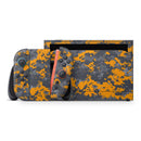 Orange and Gray Digital Camouflage // Premium Vinyl Wrap Skin Kit Compatible with the Nintendo Switch 2