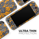 Orange and Gray Digital Camouflage // Premium Vinyl Wrap Skin Kit Compatible with the Nintendo Switch 2