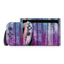 Pink & Blue Dyed Wood // Premium Vinyl Wrap Skin Kit Compatible with the Nintendo Switch 2