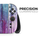 Pink & Blue Dyed Wood // Premium Vinyl Wrap Skin Kit Compatible with the Nintendo Switch 2