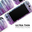 Pink & Blue Dyed Wood // Premium Vinyl Wrap Skin Kit Compatible with the Nintendo Switch 2