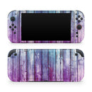 Pink & Blue Dyed Wood // Premium Vinyl Wrap Skin Kit Compatible with the Nintendo Switch 2