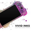 Pink & Blue Grunge Wood Planks // Premium Vinyl Wrap Skin Kit Compatible with the Nintendo Switch 2