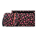 Pink Paw Prints on Black // Premium Vinyl Wrap Skin Kit Compatible with the Nintendo Switch 2