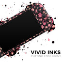 Pink Paw Prints on Black // Premium Vinyl Wrap Skin Kit Compatible with the Nintendo Switch 2