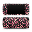 Pink Paw Prints on Black // Premium Vinyl Wrap Skin Kit Compatible with the Nintendo Switch 2