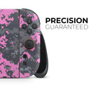 Pink V3 and Gray Digital Camouflage // Premium Vinyl Wrap Skin Kit Compatible with the Nintendo Switch 2