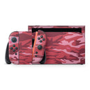 Pink and Red Tradtional Camouflage // Premium Vinyl Wrap Skin Kit Compatible with the Nintendo Switch 2