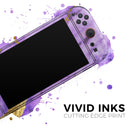 Purple Marble & Digital Gold Foil V1 // Premium Vinyl Wrap Skin Kit Compatible with the Nintendo Switch 2