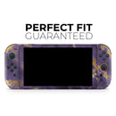 Purple Marble & Digital Gold Foil V3 // Premium Vinyl Wrap Skin Kit Compatible with the Nintendo Switch 2