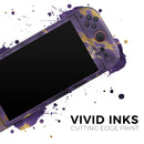 Purple Marble & Digital Gold Foil V3 // Premium Vinyl Wrap Skin Kit Compatible with the Nintendo Switch 2
