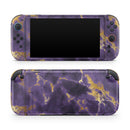 Purple Marble & Digital Gold Foil V3 // Premium Vinyl Wrap Skin Kit Compatible with the Nintendo Switch 2