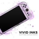 Purple Marble & Digital Silver Foil V10 // Premium Vinyl Wrap Skin Kit Compatible with the Nintendo Switch 2