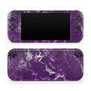 Purple Marble & Digital Silver Foil V2 // Premium Vinyl Wrap Skin Kit Compatible with the Nintendo Switch 2
