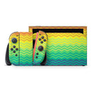 Rainbow Thin Lined Chevron Pattern // Premium Vinyl Wrap Skin Kit Compatible with the Nintendo Switch 2