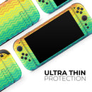 Rainbow Thin Lined Chevron Pattern // Premium Vinyl Wrap Skin Kit Compatible with the Nintendo Switch 2