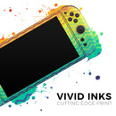 Rainbow Thin Lined Chevron Pattern // Premium Vinyl Wrap Skin Kit Compatible with the Nintendo Switch 2