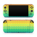 Rainbow Thin Lined Chevron Pattern // Premium Vinyl Wrap Skin Kit Compatible with the Nintendo Switch 2