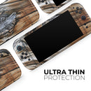 Raw Aged Knobby Wood // Premium Vinyl Wrap Skin Kit Compatible with the Nintendo Switch 2
