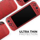 Red Snake Skin Pattern V3 // Premium Vinyl Wrap Skin Kit Compatible with the Nintendo Switch 2