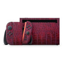 Red Snake Skin Pattern V4 // Premium Vinyl Wrap Skin Kit Compatible with the Nintendo Switch 2