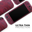 Red Snake Skin Pattern V4 // Premium Vinyl Wrap Skin Kit Compatible with the Nintendo Switch 2