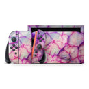 Red White Dragon Vein Agate Skin // Premium Vinyl Wrap Skin Kit Compatible with the Nintendo Switch 2
