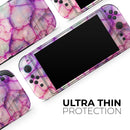 Red White Dragon Vein Agate Skin // Premium Vinyl Wrap Skin Kit Compatible with the Nintendo Switch 2