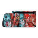 Red and Blue Abstract Oil Painting // Premium Vinyl Wrap Skin Kit Compatible with the Nintendo Switch 2