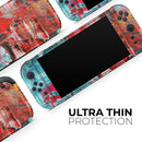 Red and Blue Abstract Oil Painting // Premium Vinyl Wrap Skin Kit Compatible with the Nintendo Switch 2