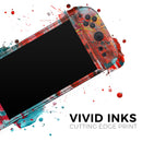 Red and Blue Abstract Oil Painting // Premium Vinyl Wrap Skin Kit Compatible with the Nintendo Switch 2