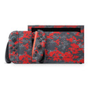 Red and Gray Digital Camouflage // Premium Vinyl Wrap Skin Kit Compatible with the Nintendo Switch 2