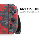 Red and Gray Digital Camouflage // Premium Vinyl Wrap Skin Kit Compatible with the Nintendo Switch 2
