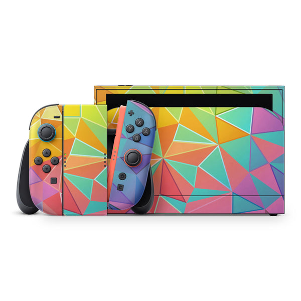 Retro Geometric // Skin Decal Wrap Kit for Nintendo Switch 2