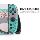Retro Summer Mint and Coral // Premium Vinyl Wrap Skin Kit Compatible with the Nintendo Switch 2