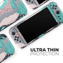 Retro Summer Mint and Coral // Premium Vinyl Wrap Skin Kit Compatible with the Nintendo Switch 2