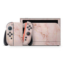 Rose Gold Marble Stone // Premium Vinyl Wrap Skin Kit Compatible with the Nintendo Switch 2