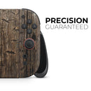 Rough Textured Dark Wooden Planks // Premium Vinyl Wrap Skin Kit Compatible with the Nintendo Switch 2