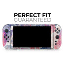 Seamless Pink & Blue Color Leaves // Premium Vinyl Wrap Skin Kit Compatible with the Nintendo Switch 2