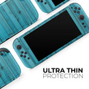 Signature Blue Wood Planks // Premium Vinyl Wrap Skin Kit Compatible with the Nintendo Switch 2