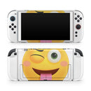 Smiley Wink Friendly Emoticons // Premium Vinyl Wrap Skin Kit Compatible with the Nintendo Switch 2