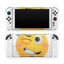 Smiley Wink V2 Friendly Emoticons // Premium Vinyl Wrap Skin Kit Compatible with the Nintendo Switch 2